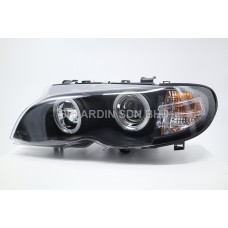 BMW E46 02-05 Black Projector Headlamp w Ring